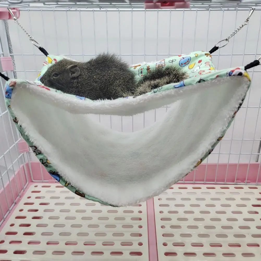 

Гамак для хомяка с мультяшным рисунком, подвесная кровать для кошки из морской свинки, влагостойкая текстура, маленькая подвесная кровать д...