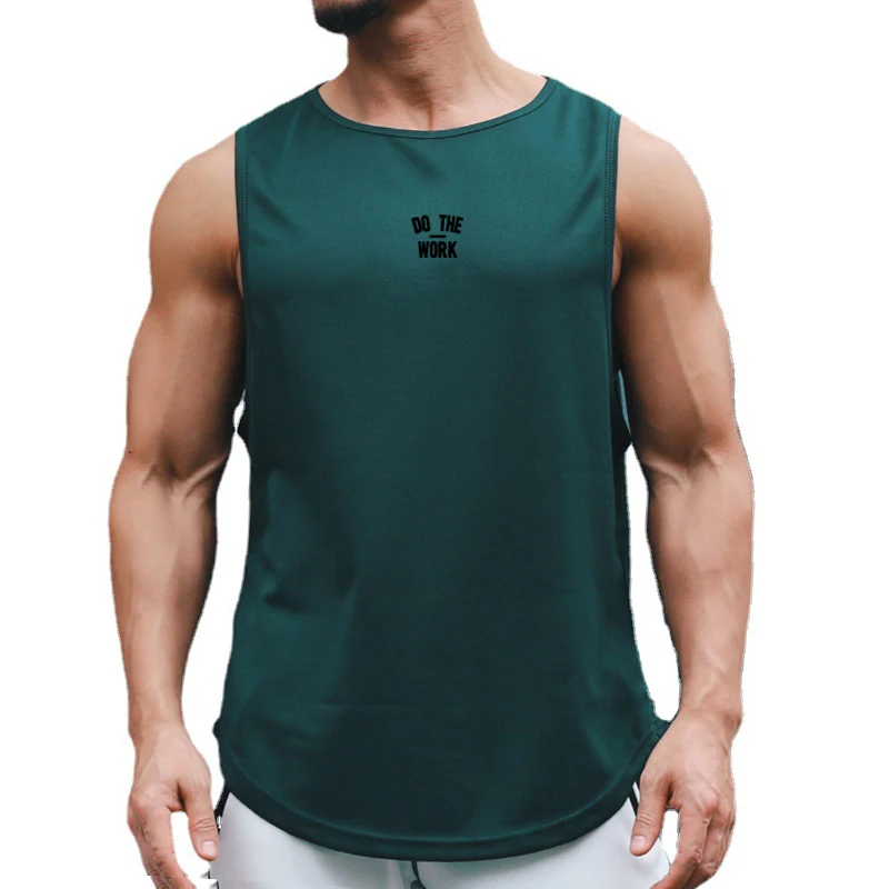 

Mesh Gym Clothing Canotte Bodybuilding Stringer Tank Top Men Fitness Sleeveless T Shirt Muscle Guys Singlets Sports Vest