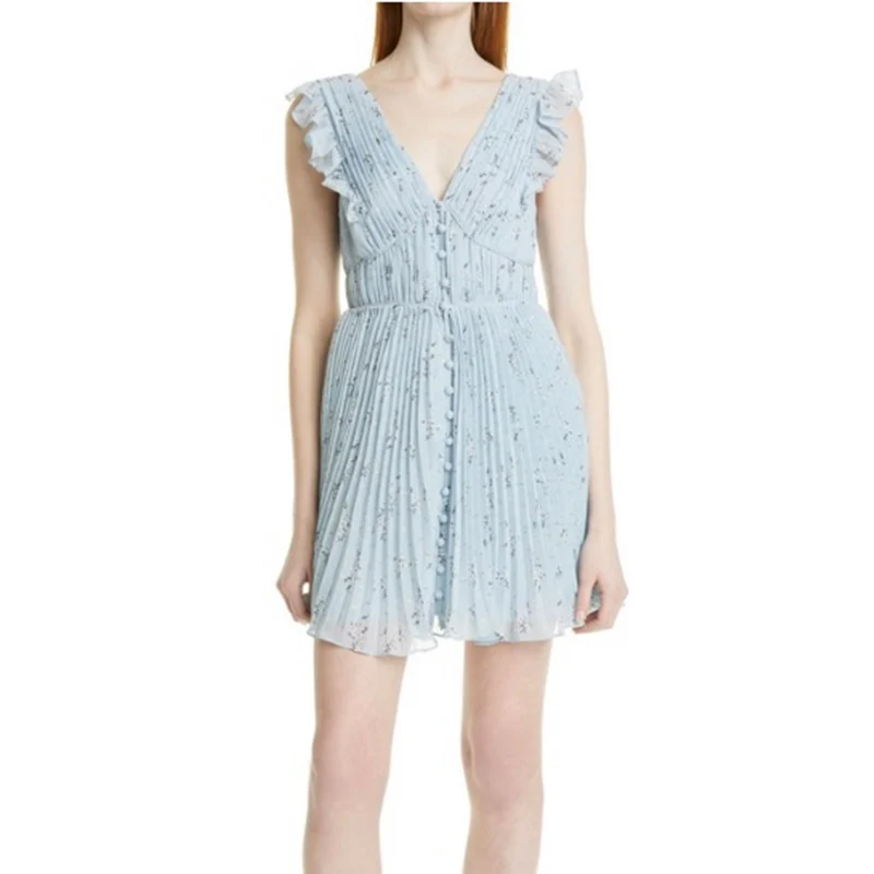 

Летние взлетно-посадочной полосы дизайнеры платье для женщин 2021 сексуальное платье с v-образным воротом, без рукавов, рисунок, мини платья э...