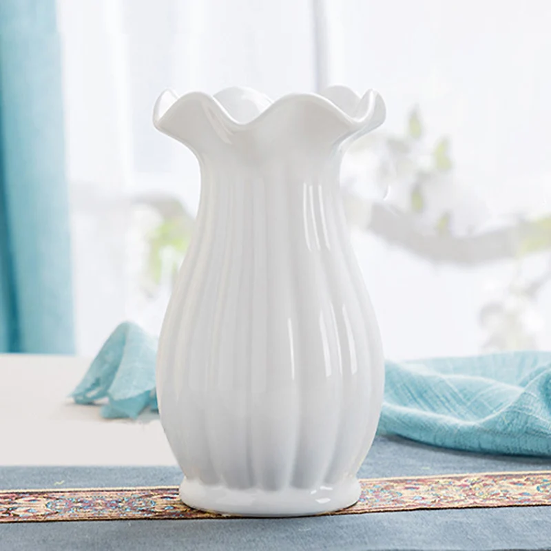

ins Nordic ceramic vase small fresh hydroponic flower arrangement simple white modern Nordic living room home decoration ornamen