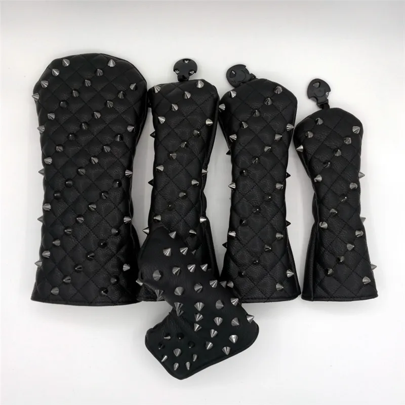 [Черные заклепки] Премиум головные уборы для гольфа водителя сказочный лес