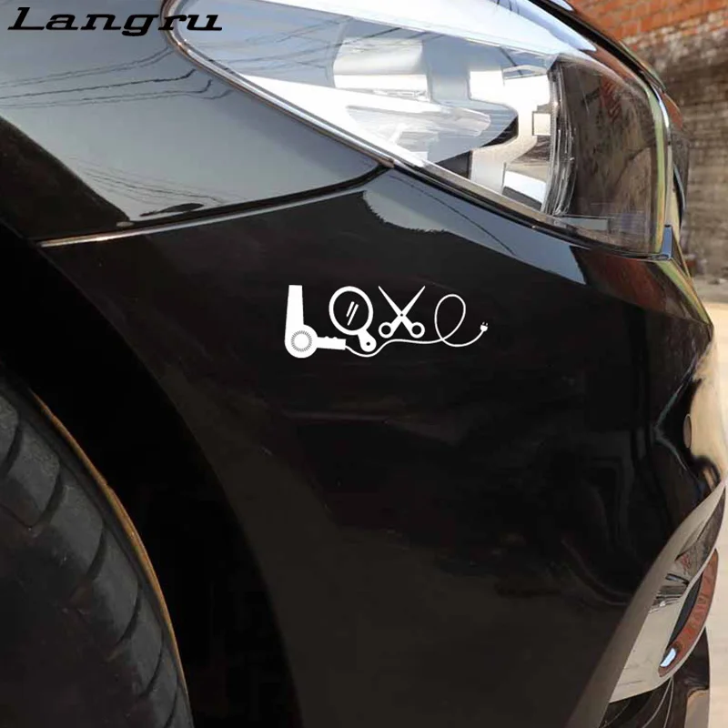 Виниловые ножницы Langru 14 8 см * 5 4 для парикмахерской фен волос стикер мотоцикла и