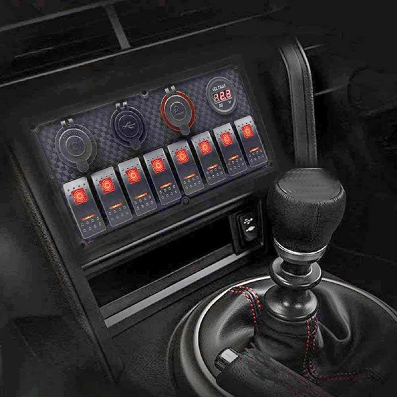 8 банд кулисный переключатель панель автоматический выключатель защита от