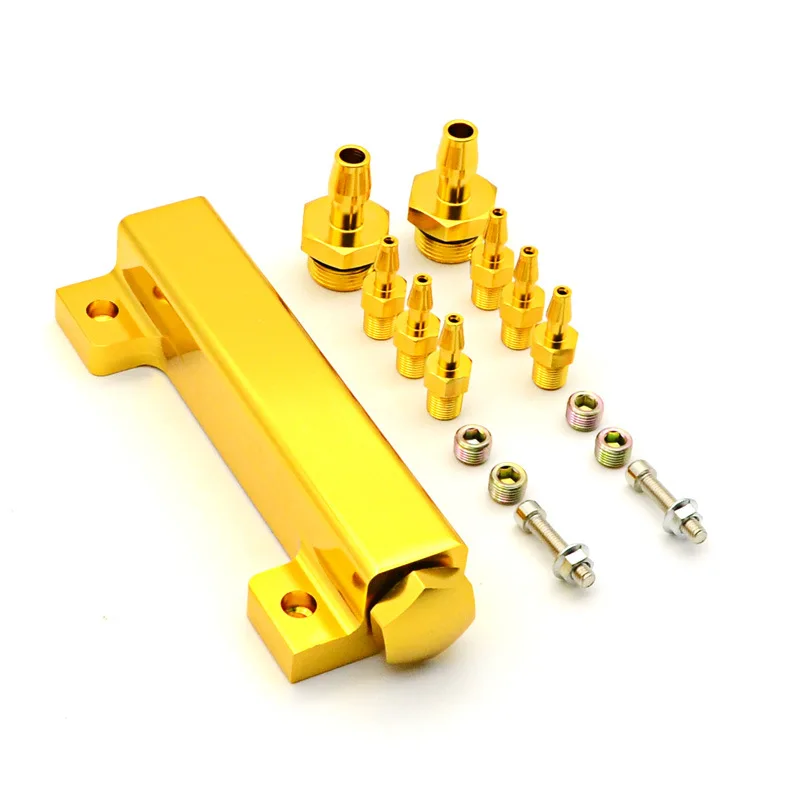 

6 Ports 1/8 NPT Aluminum Turbo Wastegate Boost Vacuum Intake Manifold Kit For Nissan Fits