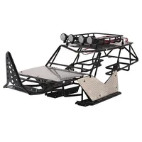 RC Car Frame Roll Cage with Roof Rack & Metal Sheets for 1/10 Axial Wraith AX90018 90020 RC Car Accessories