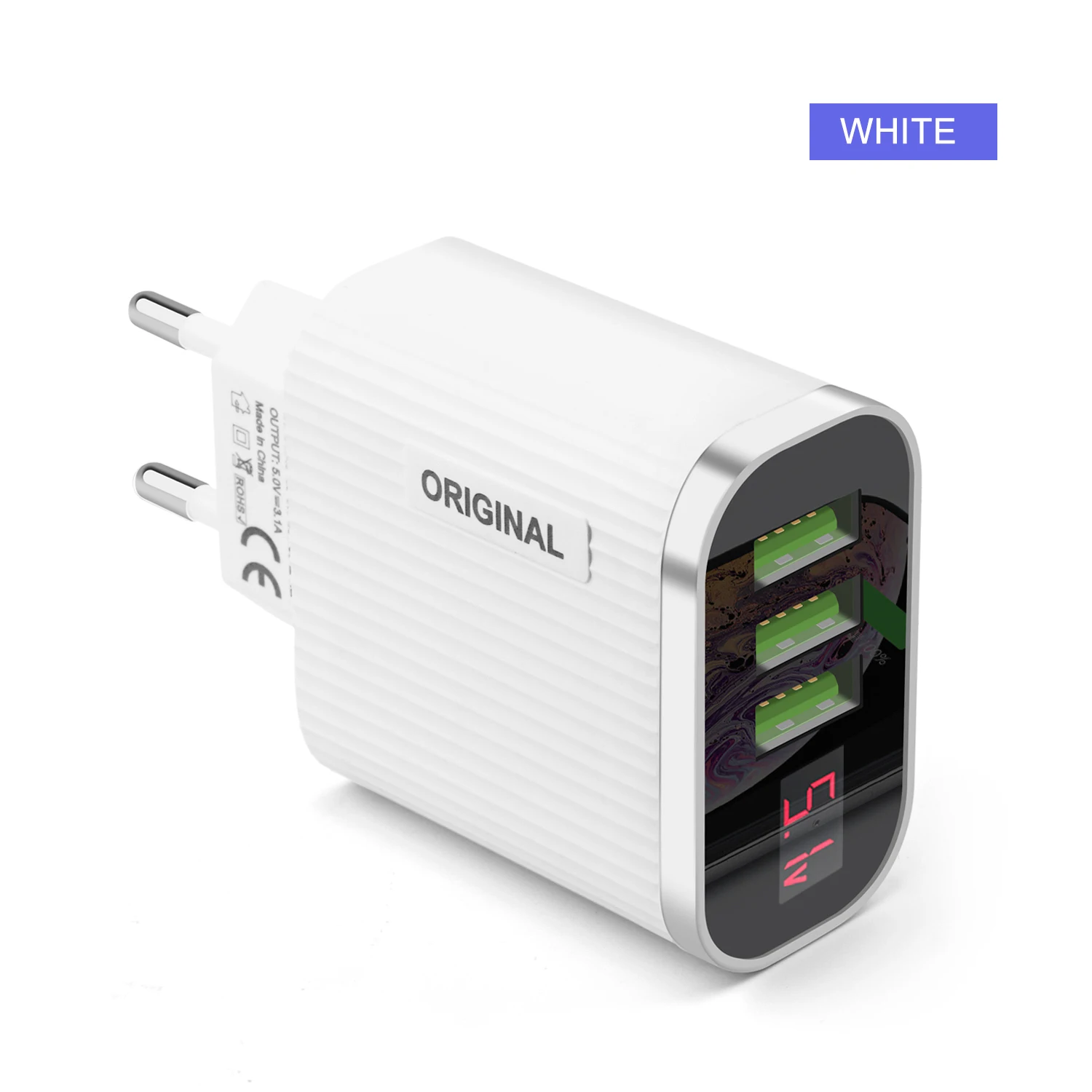 GOOJODO Цифровое зарядное устройство для телефона с 3 портами USB 3A Max умное быстрое зарядное устройство для путешествий настенное зарядное устройство адаптер для iPhone samsung Xiaomi