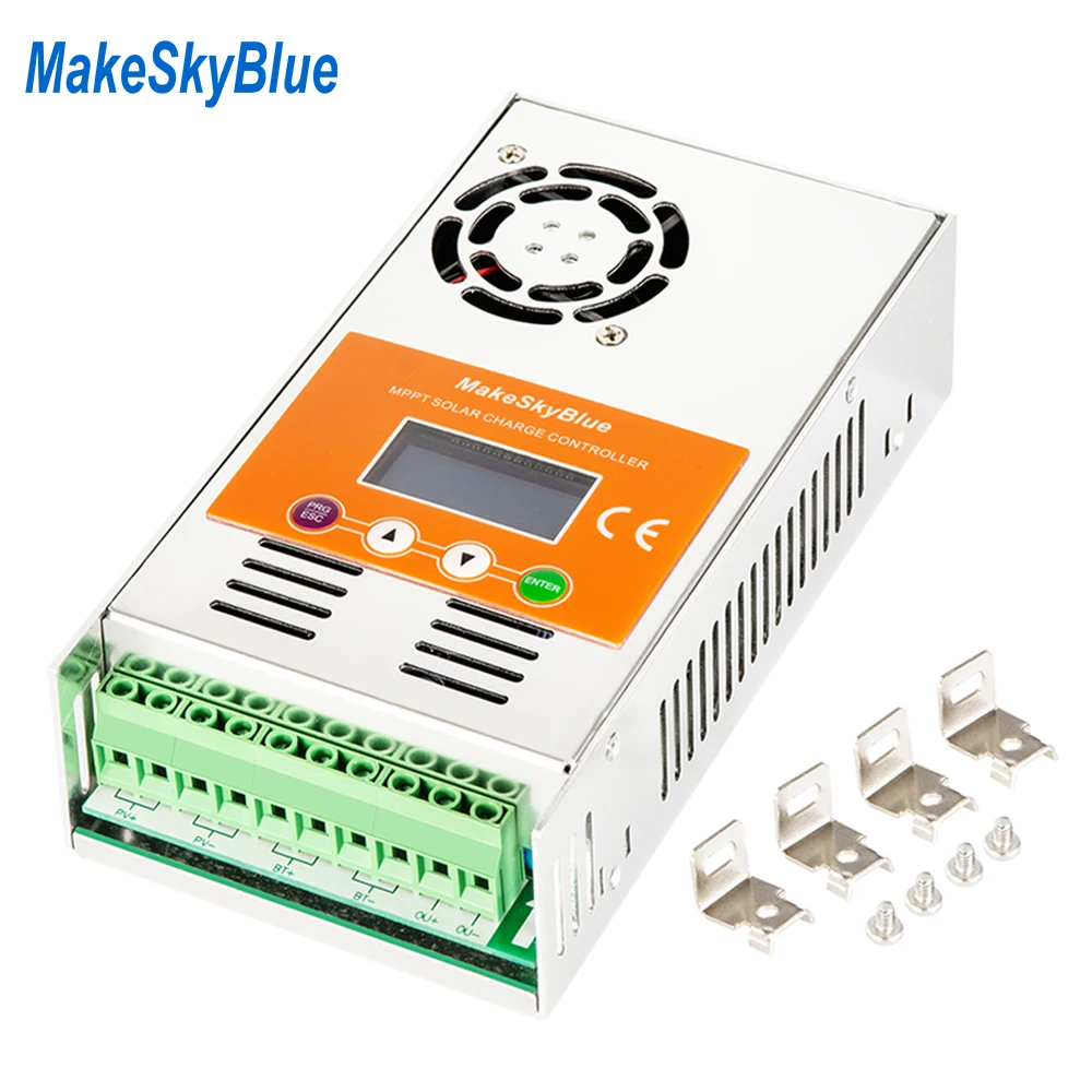 MakeSkyBlue MPPT Контроллер заряда 30A 40A 60A для 12 в 24 в 36 в 48 в 72 в 96 в кислотная литиевая батарея не ШИМ регулятор зарядки