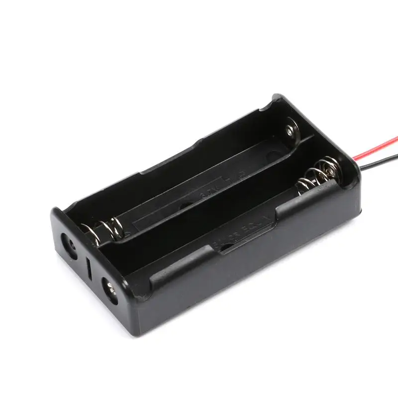 Черный пластиковый контейнер для хранения аккумуляторов 1/2/3/4 x18650 чехол слота