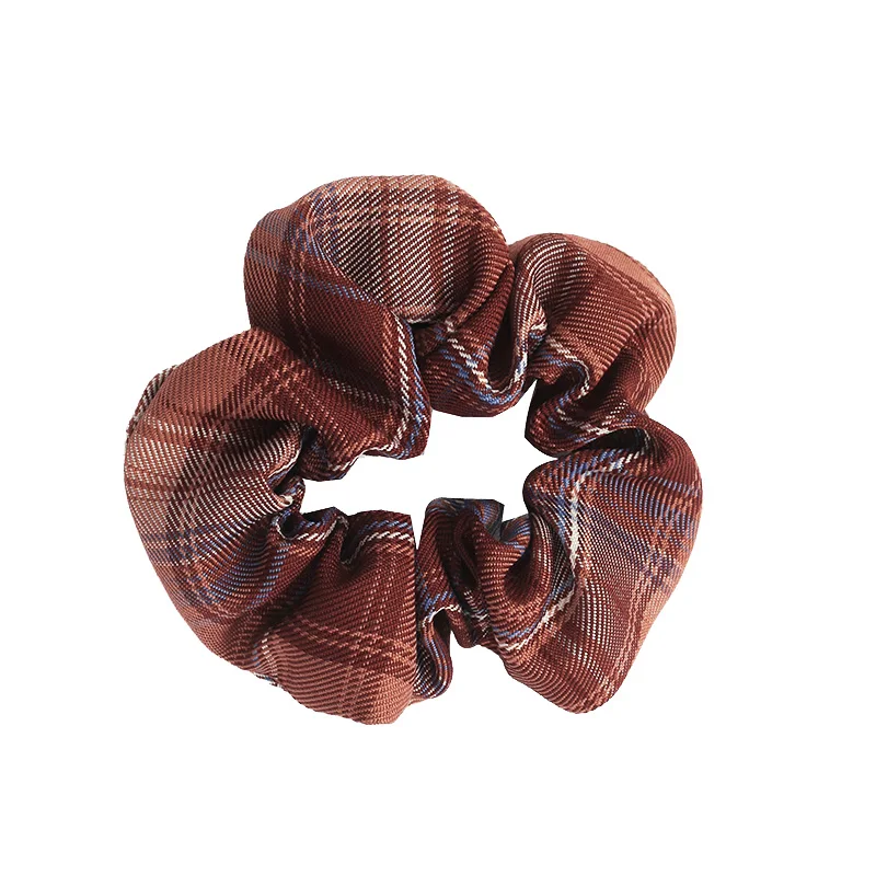 

Korean Style Internet Celebrity JK Large Intestine Ring Plaid Hair Rope Thick Ponytail Head Rope Female Brandy Girl Cute Hair