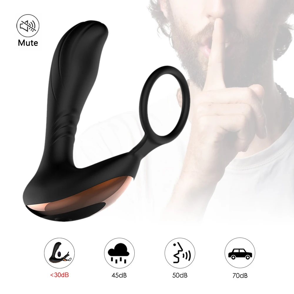 Массажер-вибратор для простаты мужской анальный штекер пульт дистанционного