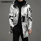 COODRONY брендовая 90% белая куртка на гусином пуху, Мужская одежда, новая зимняя высококачественная повседневная теплая мягкая куртка в полоску с капюшоном, Z8035
