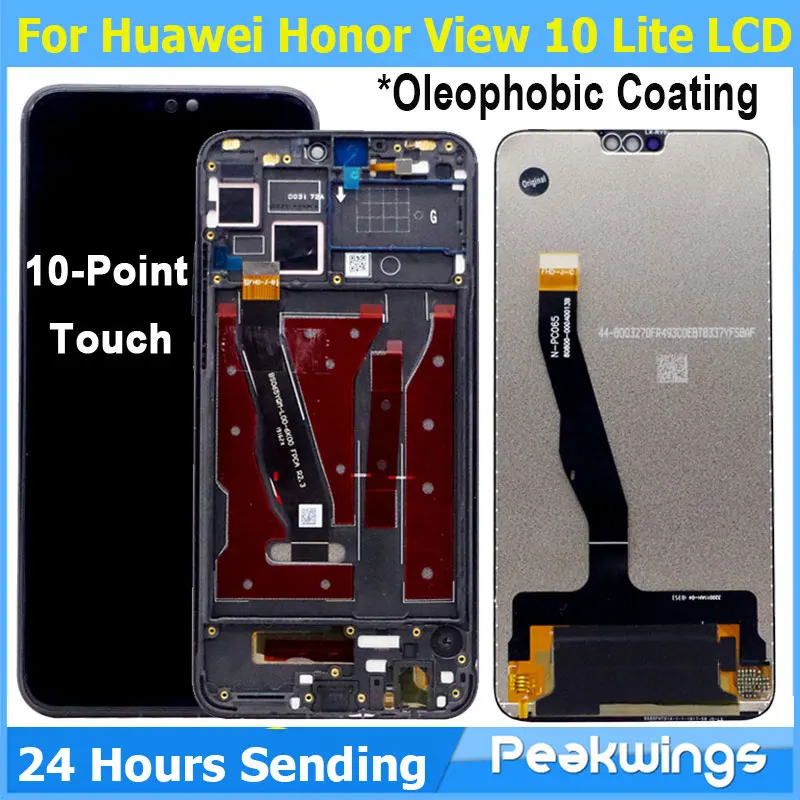 100% новый ЖК дисплей для Huawei Honor вид 10 Lite + сенсорная панель (диджитайзер) lite JSN L21 L42