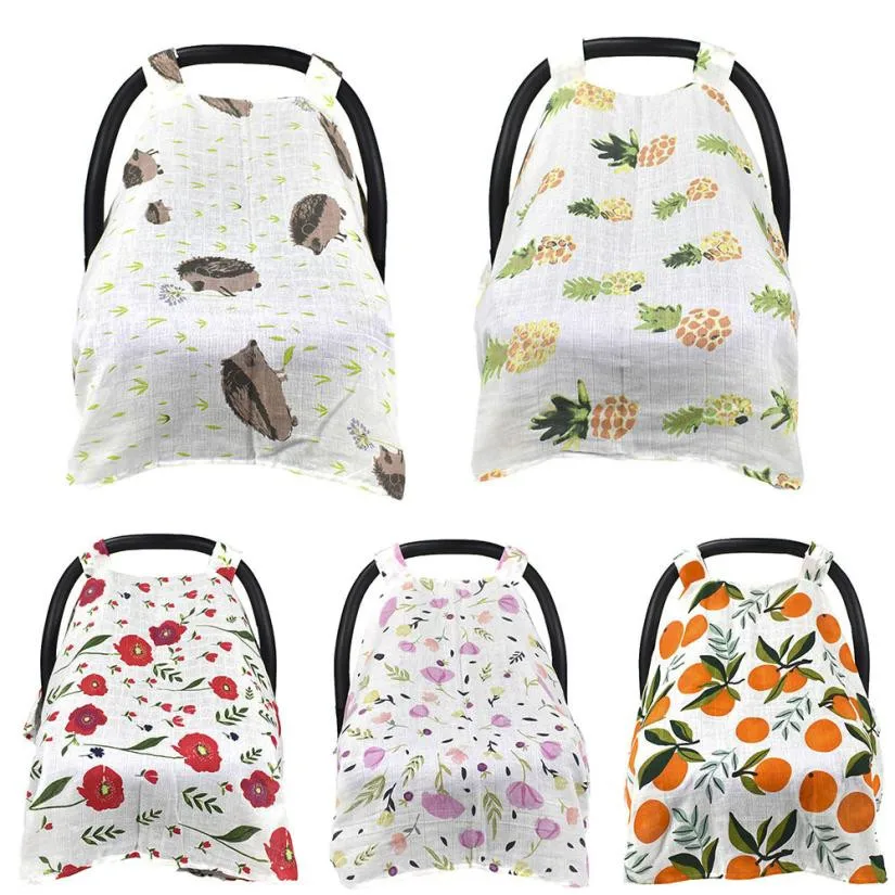 

Baby Stroller Cover Muslin Stroller Nursing Canopy Sun Shade Craddle Blanket Trolley Cover Mosquito Net For Kid Hang Cloth Books