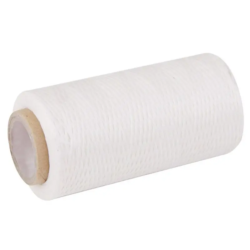 250m Wax line Round Cord 1mm Sewing Thread for Manufacture of Leather Wallet and Bag - White | Дом и сад
