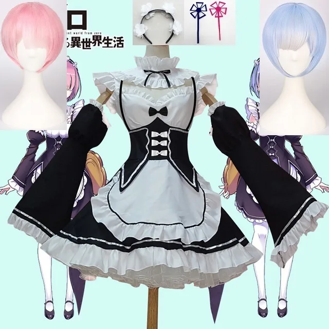 Аниме Re:zero Kara Hajimeru Isekai Seikatsu жизнь в другом мире ОЗУ Rem Косплэй к костюмам платье