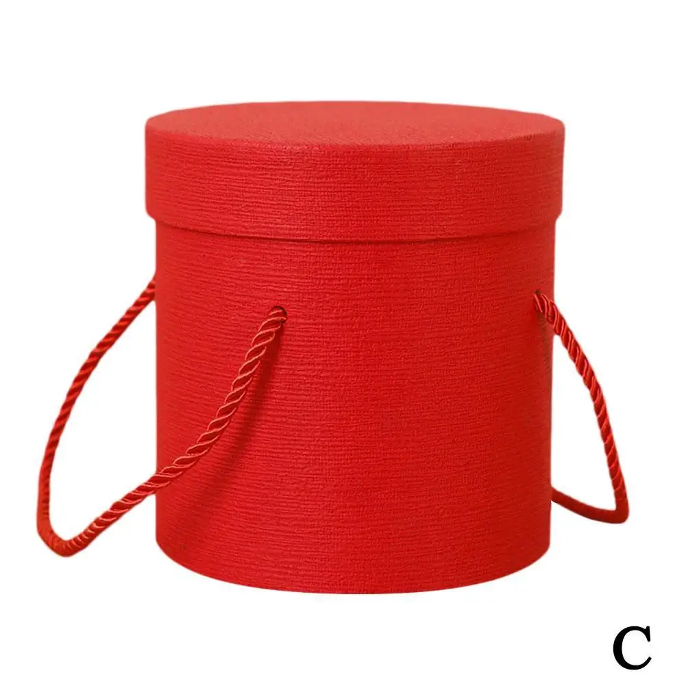 1 шт. Круглые Цветочные бумажные коробки держатель ведра подарочная упаковочная