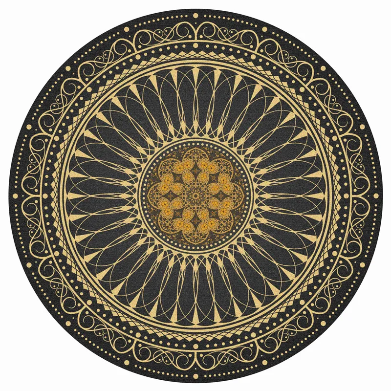 Beste Amerikaanse Stijl Licht Luxe Retro Ronde Tapijten Bloem Patroon Tapijt Voor Woonkamer Slaapkamer Yoga Mat Gratis Verzending