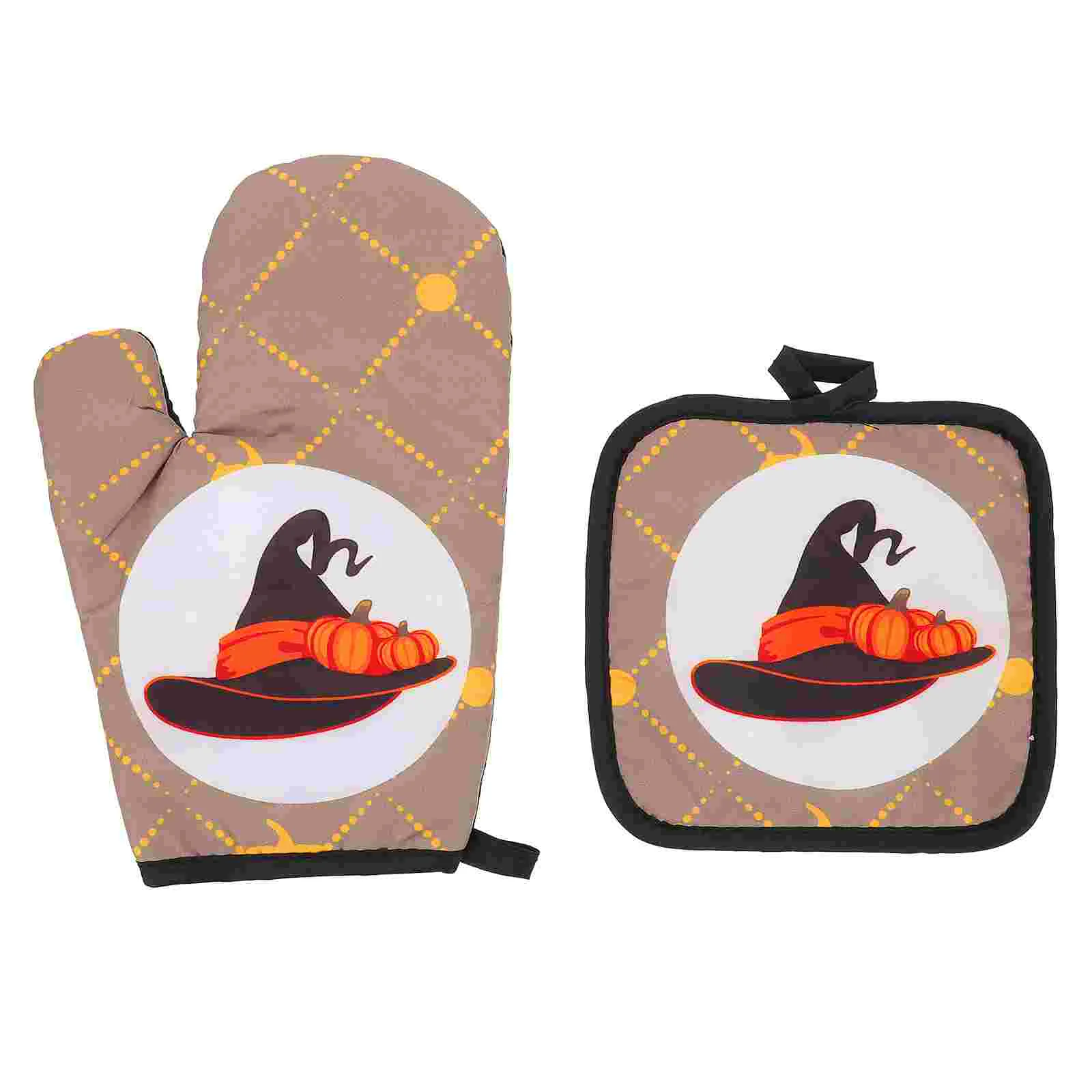 

2pcs Pattern Oven Glove Mat Set Kitchen Baking Insulation Pad