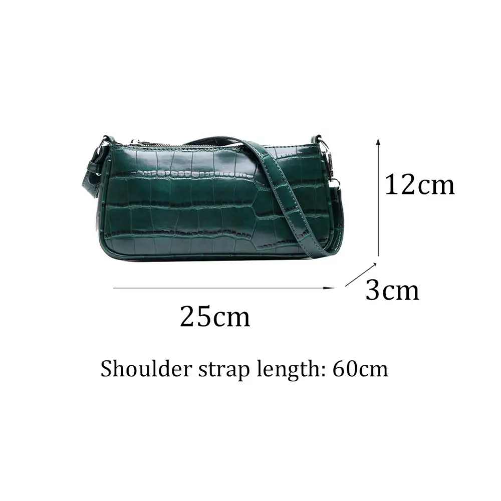 Small Shoulder Bags for Women Crocodile Leather Square Bag Brand Mini Designer Travel Totes Office Lady Shoulder Bag