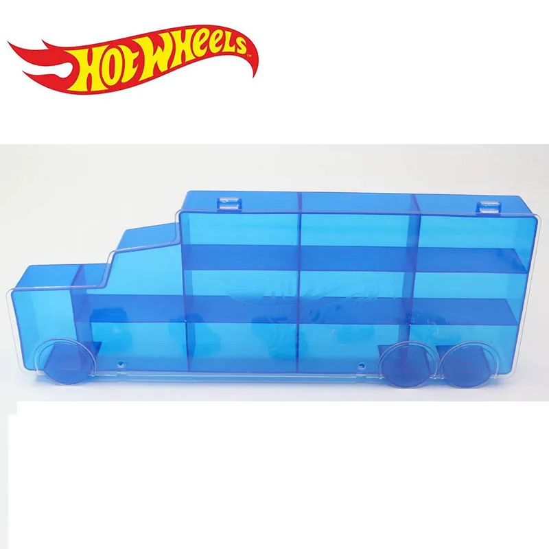 Hot Wheels портативный пластиковый ящик для хранения удерживает 16 спортивных моделей автомобилей игрушки Обучающие игрушки для грузовиков Лучший мальчик Juguetes подарок DWN56 - Цвет: truckbox