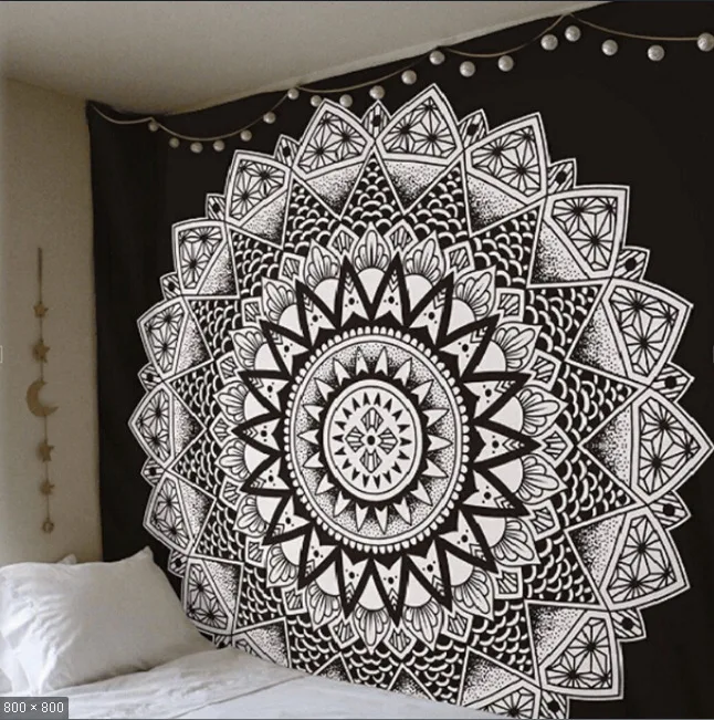 Zeegle Настенное подвесное хиппи украшение для дома индийская МАНДАЛА ГОБЕЛЕН