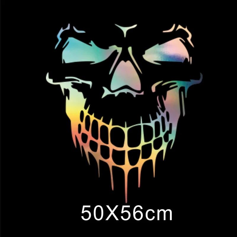 

50x56CM Car Hood Stickers Skull Modeling Side Body Truck Vinyl Decals Styling Decoration