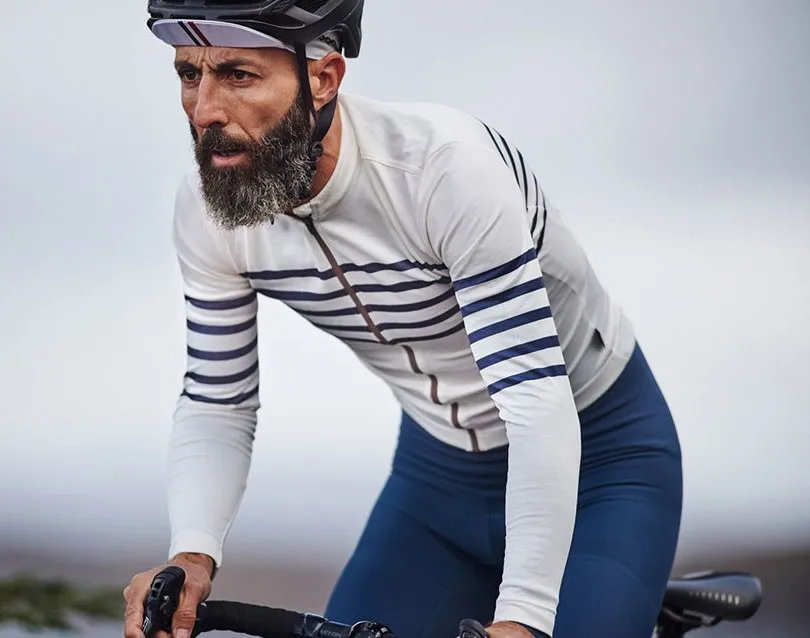 Зимняя Теплая Флисовая футболка с длинным рукавом для езды на велосипеде