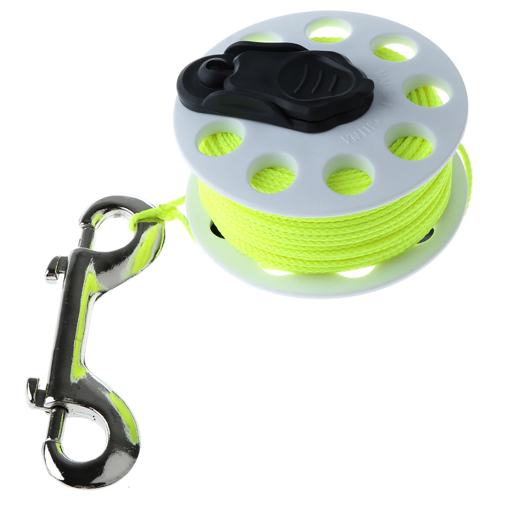 100 футов 30 М Подводная катушка для пальцев с двойным концом из нержавеющей стали