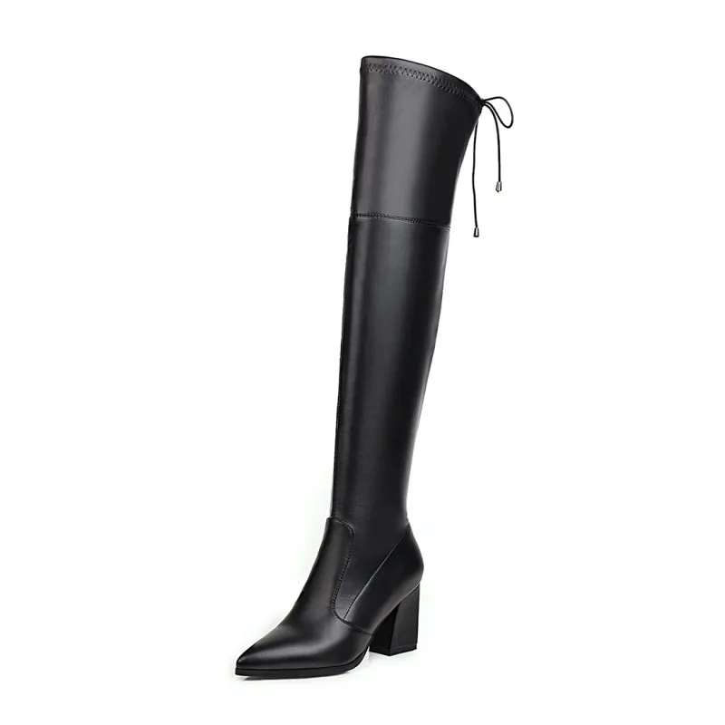

Big Size Pointed boots thigh high boots knee high boots over the knee boots women ladies boots shoes woman winter boots women