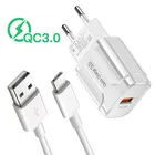 Быстрое зарядное устройство Oppo Realme Narzo 50A XT C2 C25 Nokia 7,2 QC 3,0 3A USB-адаптер Type C Micro Cable для Samsung A42 A21s Bluboo S8