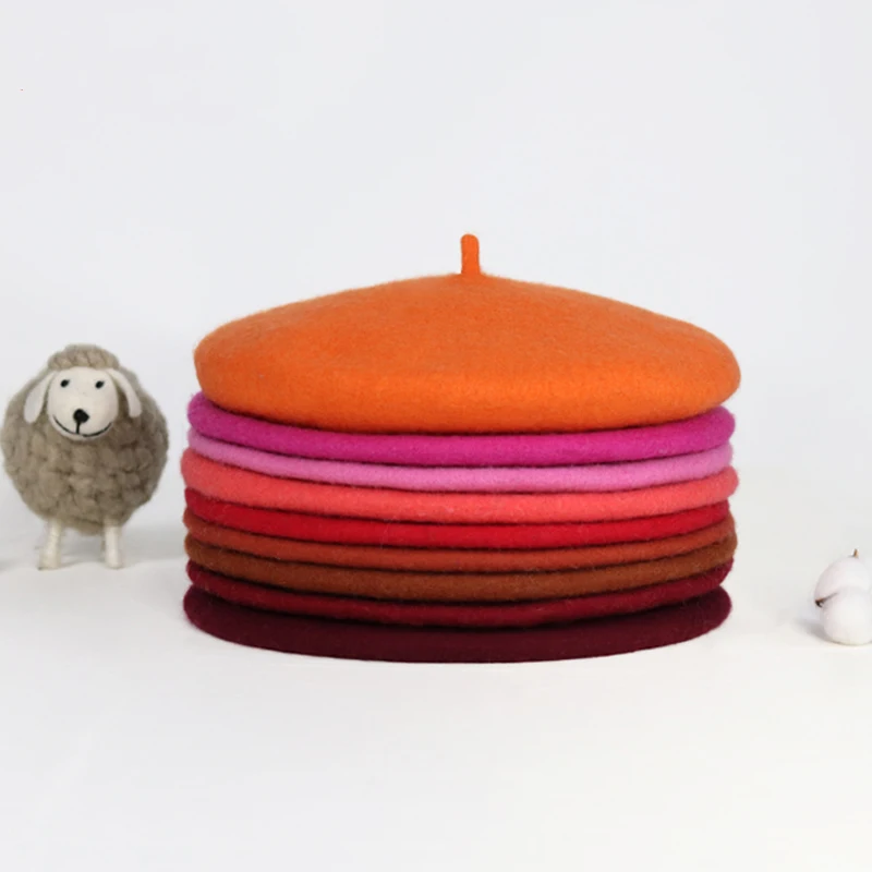 Берет женский шерстяной в стиле кэжуал | Аксессуары для одежды