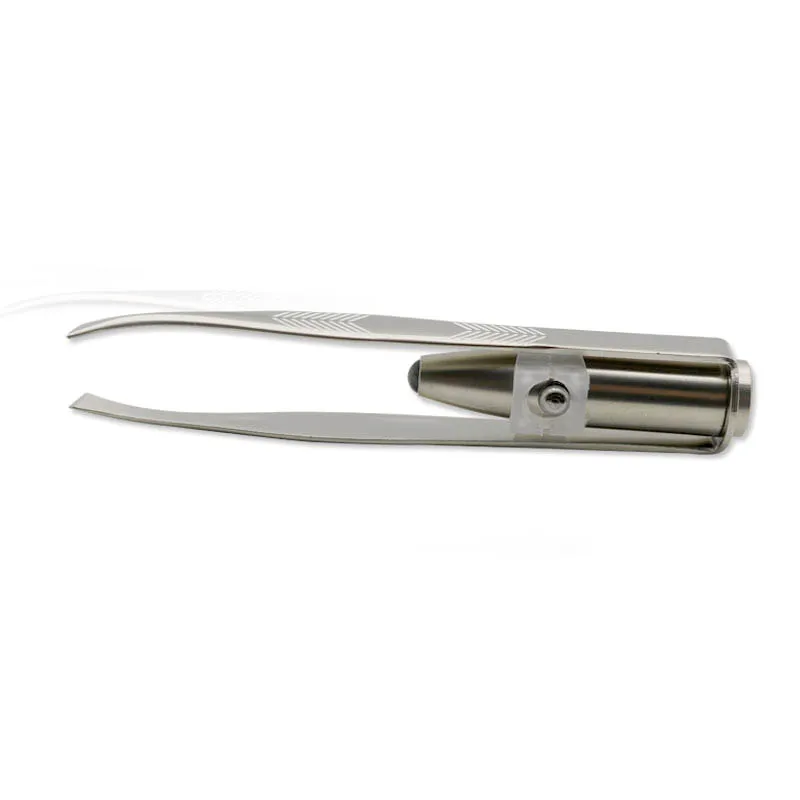 

Stainless Steel Eyebrow Tweezers with LED Light Hair Removal Make Up Tool HJL2019