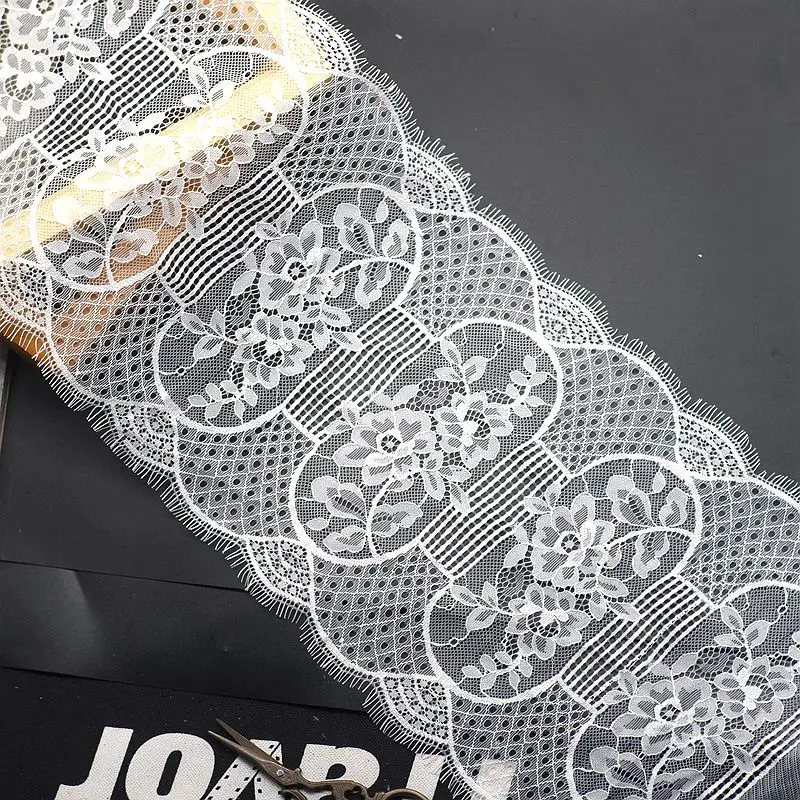 

clothing diy sewing lace trimming, high quality 21cm wide, 6 meters=1 lot, french lace trim for making dress