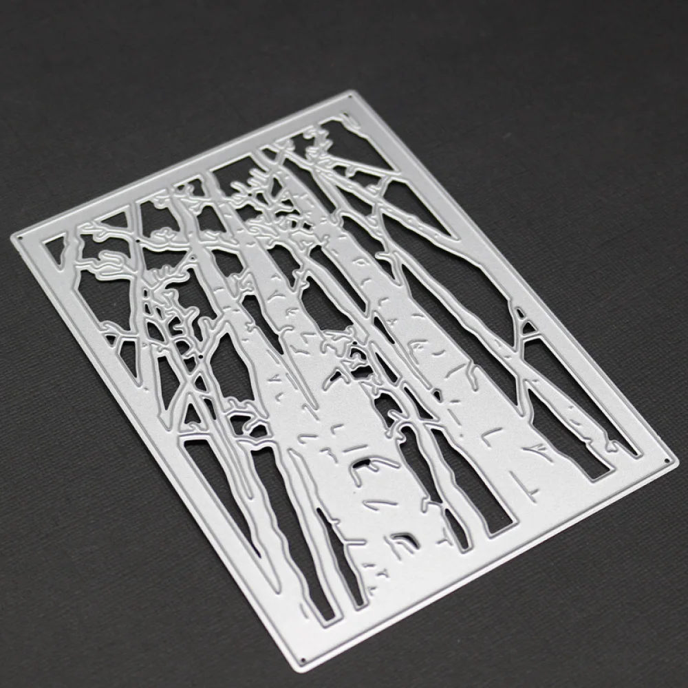 

Rectangle Frame Metal Cutting Dies Tree Forest Background Craft Christmas Dies Scrapbooking for DIY Card Making