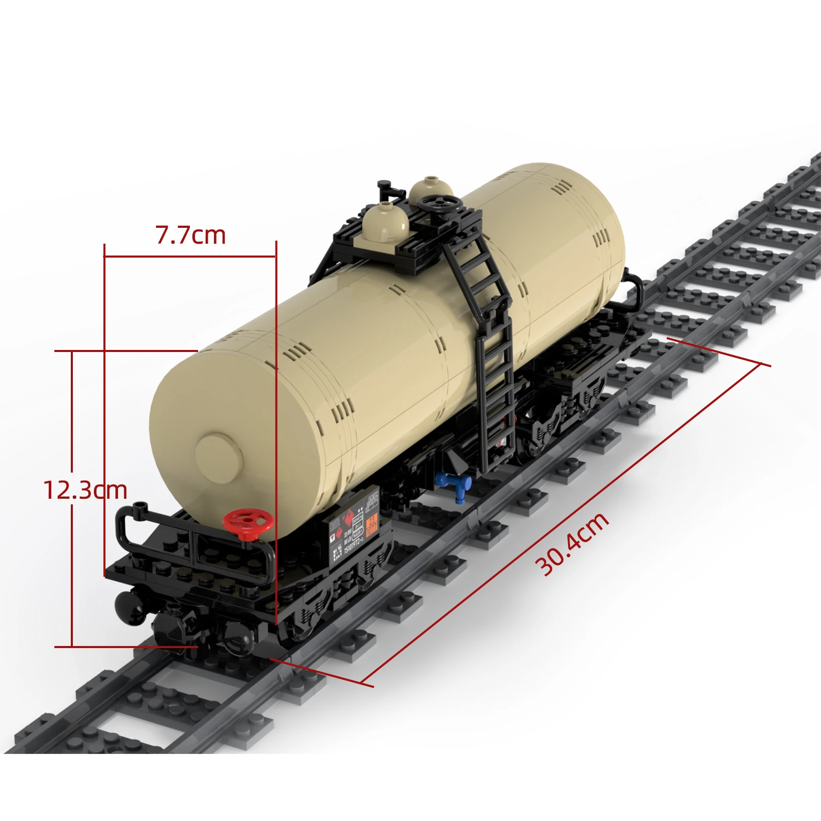 355PCS MOC-81220 Modeled Locomotive Four-Axle Oil Tanker Building Blocks Set Licensed and Designed by Langemat | Игрушки и хобби