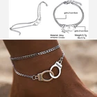 Мужские ножные браслеты, винтажные, нейтральные, модный стиль, двойные наручники, пляжные ножные браслеты для влюбленных, 2020, новые трендовые, уникальный дизайн, ювелирные изделия