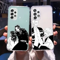 tokyo revengers japanese anime phone case transparent for samsung a51 a50 a71 a70 a81 m60s note s21 s 20 10 9 8 11 e plus ultra