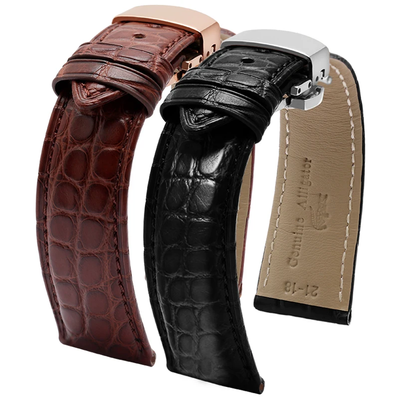 Ремешок из крокодиловой кожи для Longines Master Omega мужской и женский браслет с