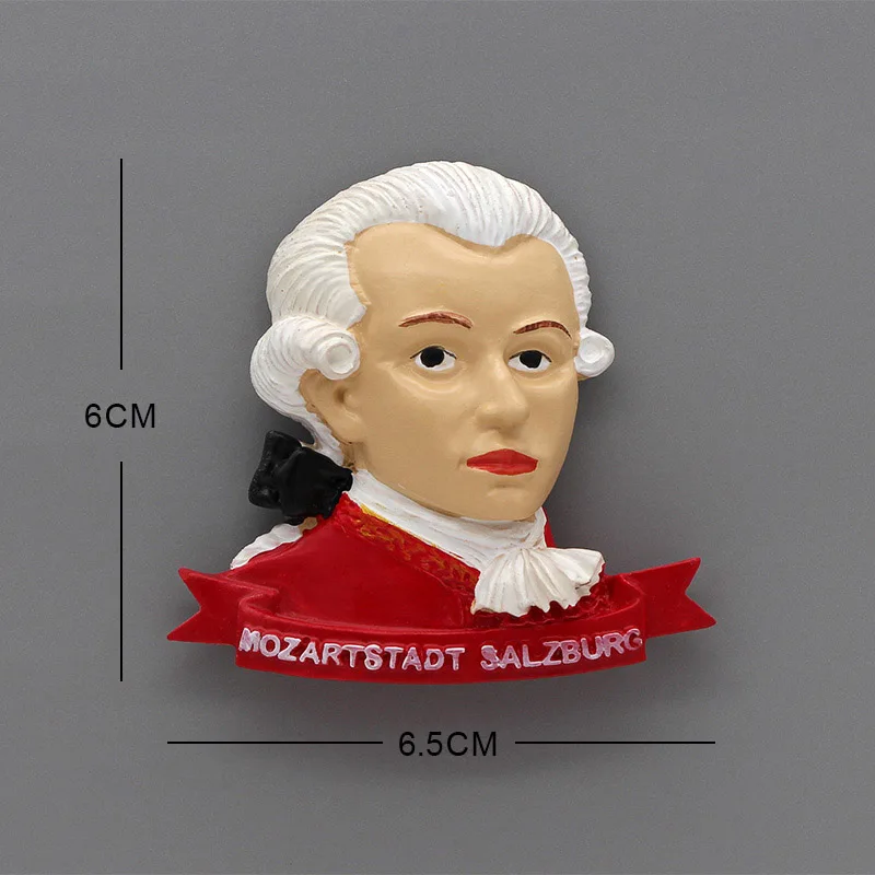 Европейский Американский туризм сувенир музыкант Моцарт битовен 3D твердый