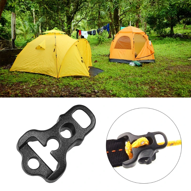 

Y1UC Outdoor Climbing Tent Rope Buckle 20pcs Sky Curtain Windproof Rope Tightener Tensioner Equiptment Accessorie Tent Hook