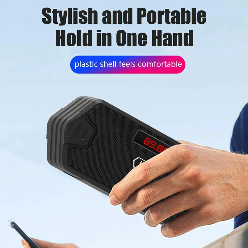 outdoor bluetooth speaker portable wireless bass subwoofer usb speakers with fm radio aux tf mp3 stereo loudspeaker music box free global shipping