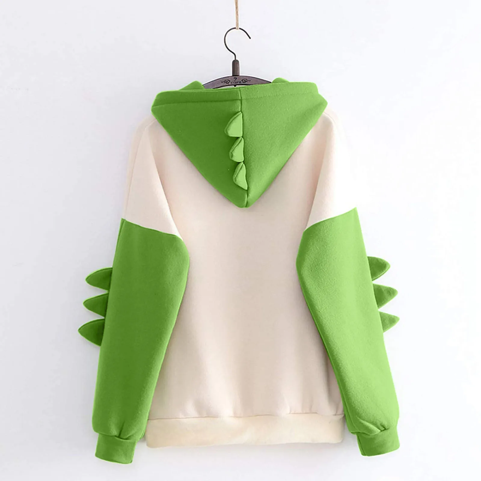 Korean Sweatshirt Women Autumn Hoodie Girl Autumn 90s Harajuku Casual Print Long Sleeve Splice Dinosaur Sweatshirt Tops