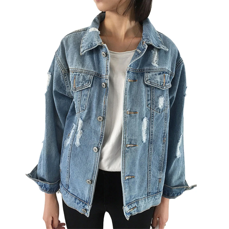 

Женские джинсовые топы, куртка с длинным рукавом, винтажные джинсовые жакеты, уличная одежда, куртки бойфренда, повседневное джинсовое паль...