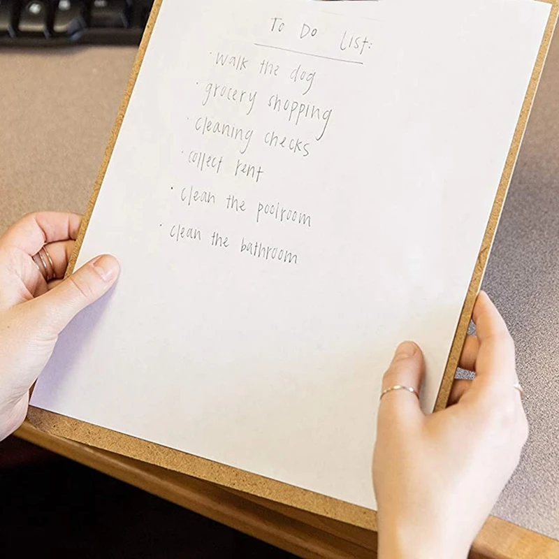 

Clipboard Pack of 5 Standard Clip Hardboard for Classroom,Clerical Work and Office Use Clip Boards Writing Pad