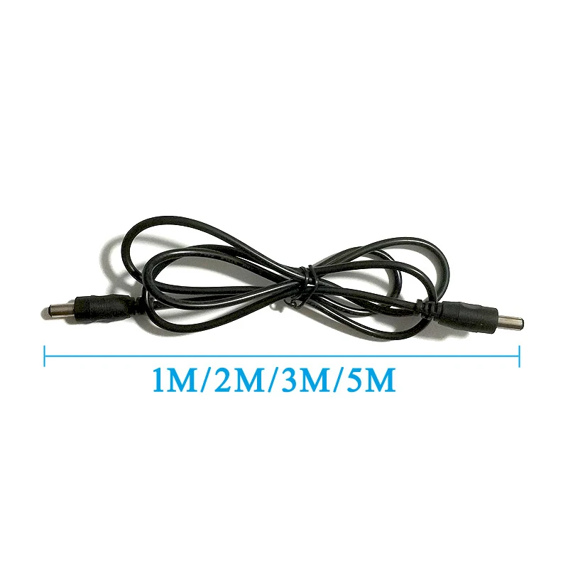 22AWG 1 м 2 3 5 мм x Штекер штекер на постоянного тока черный кабель