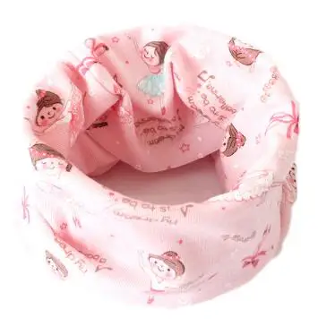 pink girl Детский шарф с рисунком; воротники для мальчиков и девочек; теплый шейный платок для детей; хлопковый Детский шарф - Цвет: pink girl
