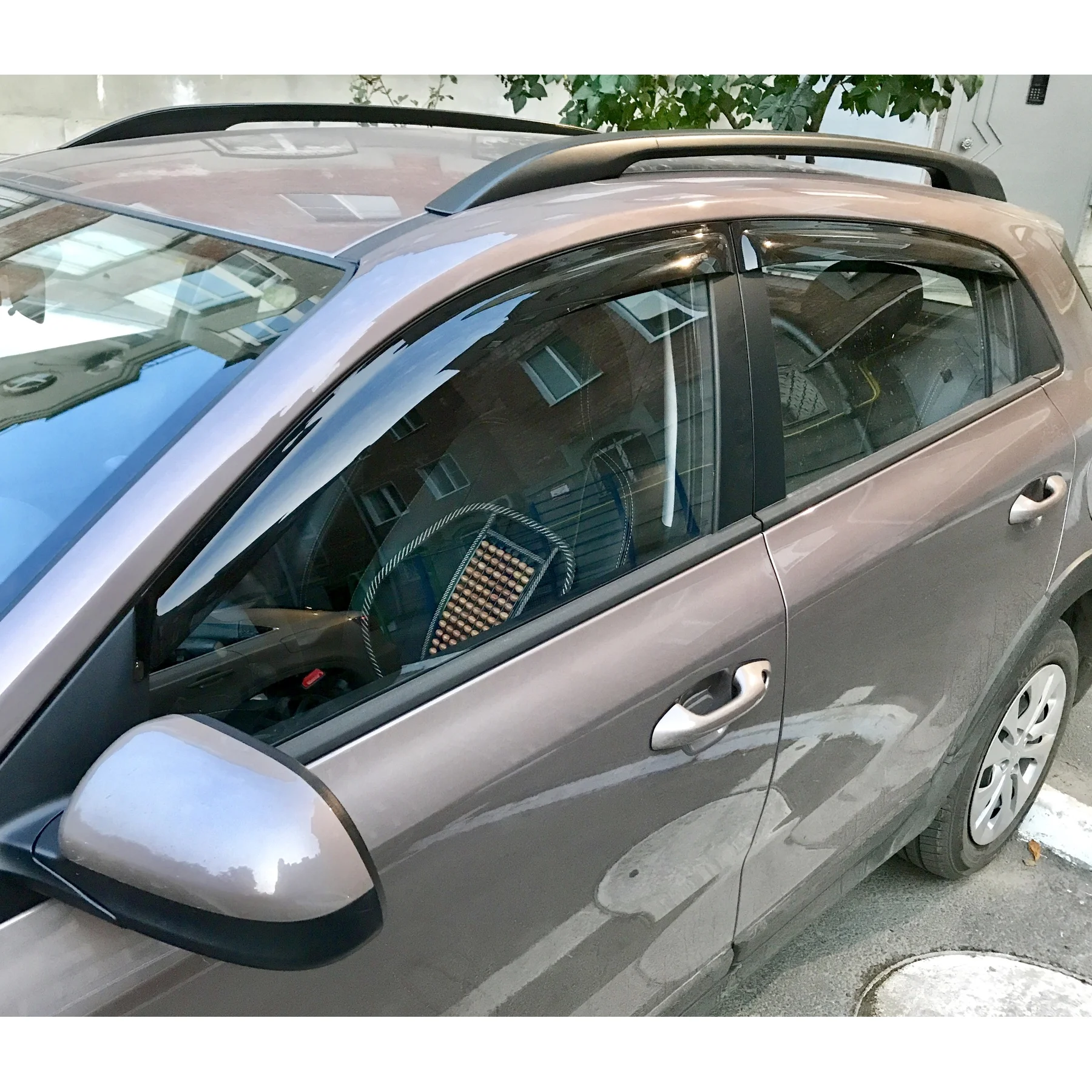 Ветровики для кия киа икс лайн x line дефлекторы окон дождевики на окна козырьки