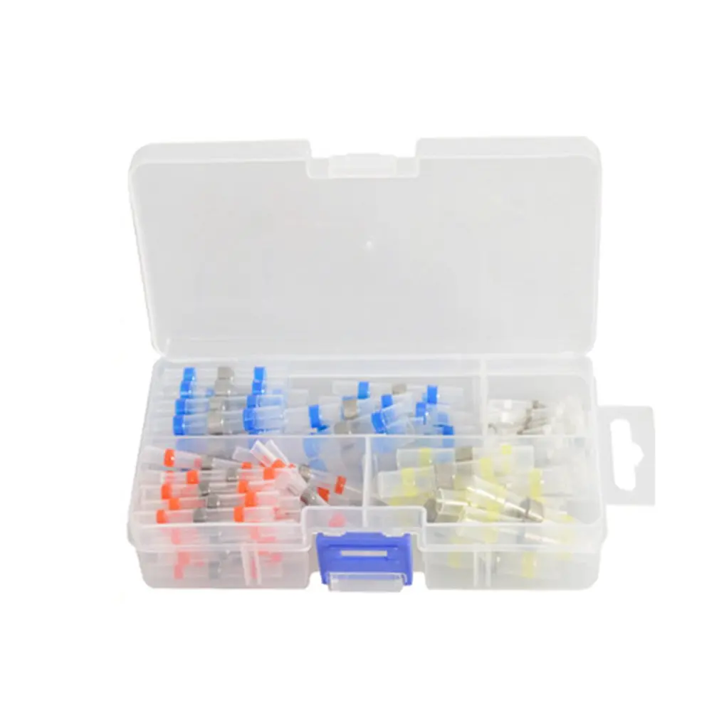 

100PCS Centerline End Waterproof Heat Shrinkable Wiring Terminal Solder Ring Insulated Terminal Kit Wire Connector