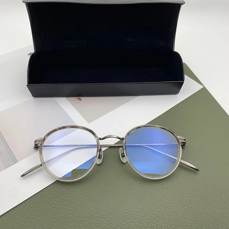 

KN26L Desinger Brand Pure Titanium Reading Glasses 2021 Unisex Spectacle Frames for Man Optica Japan Myopia Frames Male