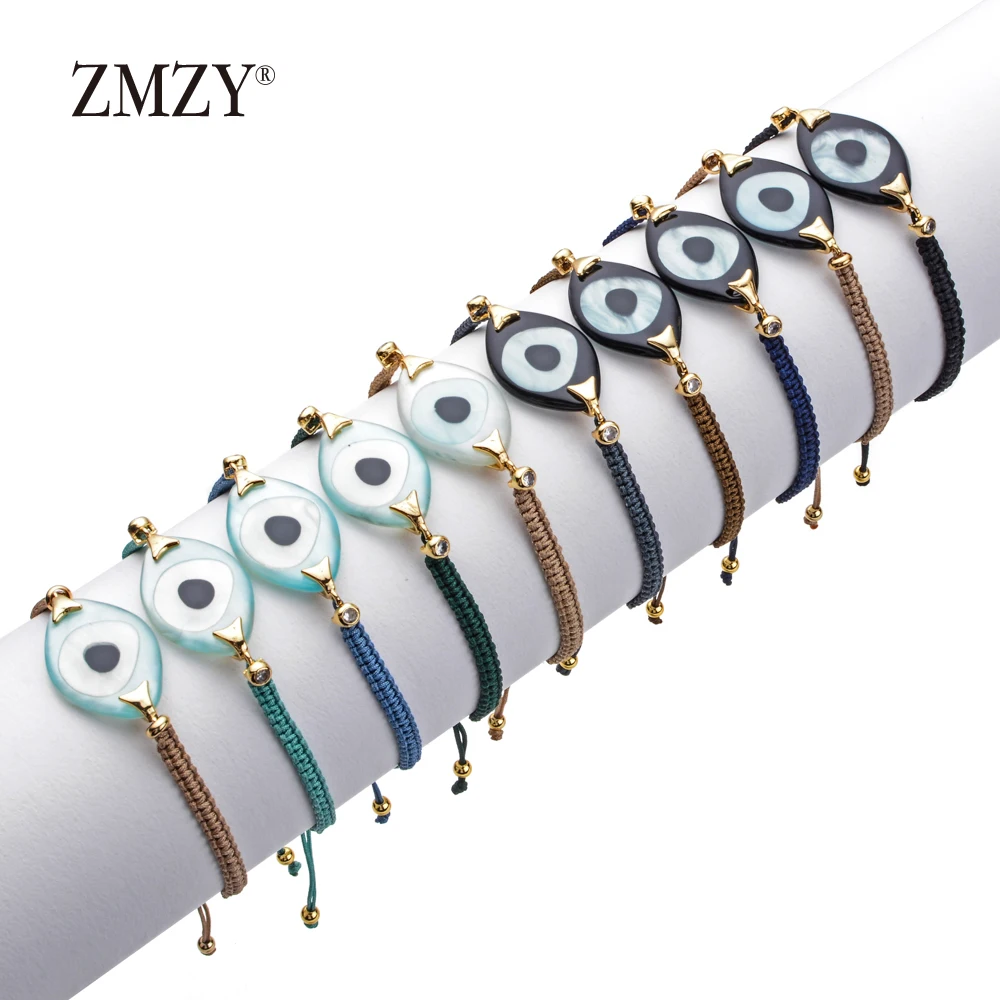 ZMZY Boho Стиль сглаза браслет Шарм Кристалл ручной работы роскошный браслет большие браслеты и браслеты для женщин ювелирные изделия